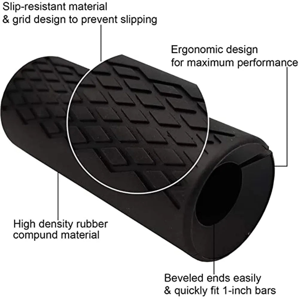2PC Dumbbell Barbell Grips Bar Handles Silicone Antislip Protect Pad for Pull up Weightlifting Support Gym Body Building Workout