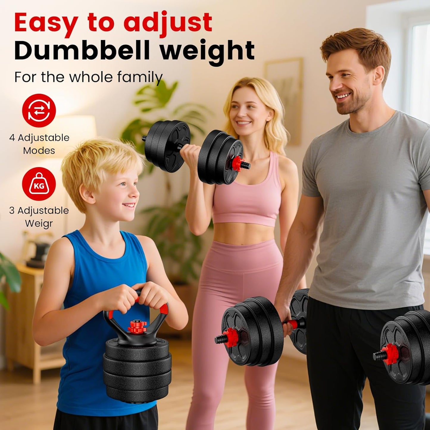 4-in-1 Adjustable Dumbbell Set
