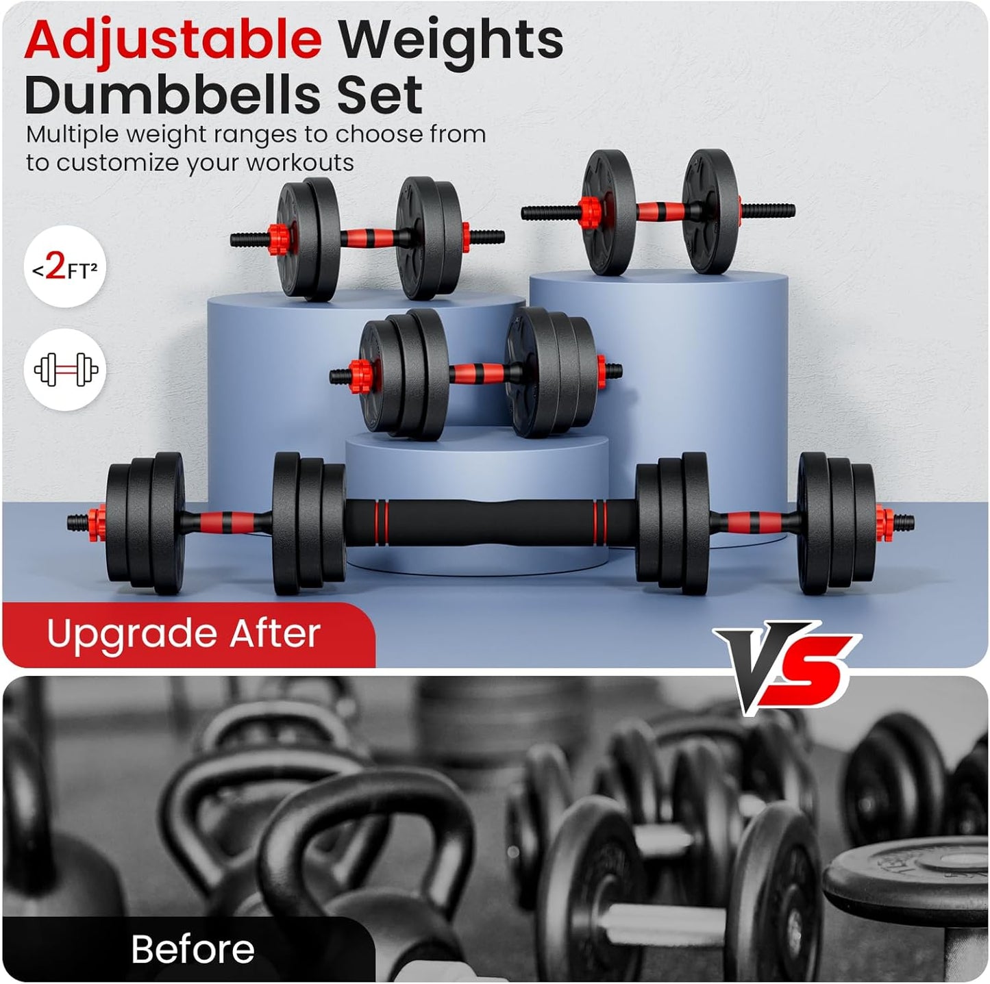 4-in-1 Adjustable Dumbbell Set