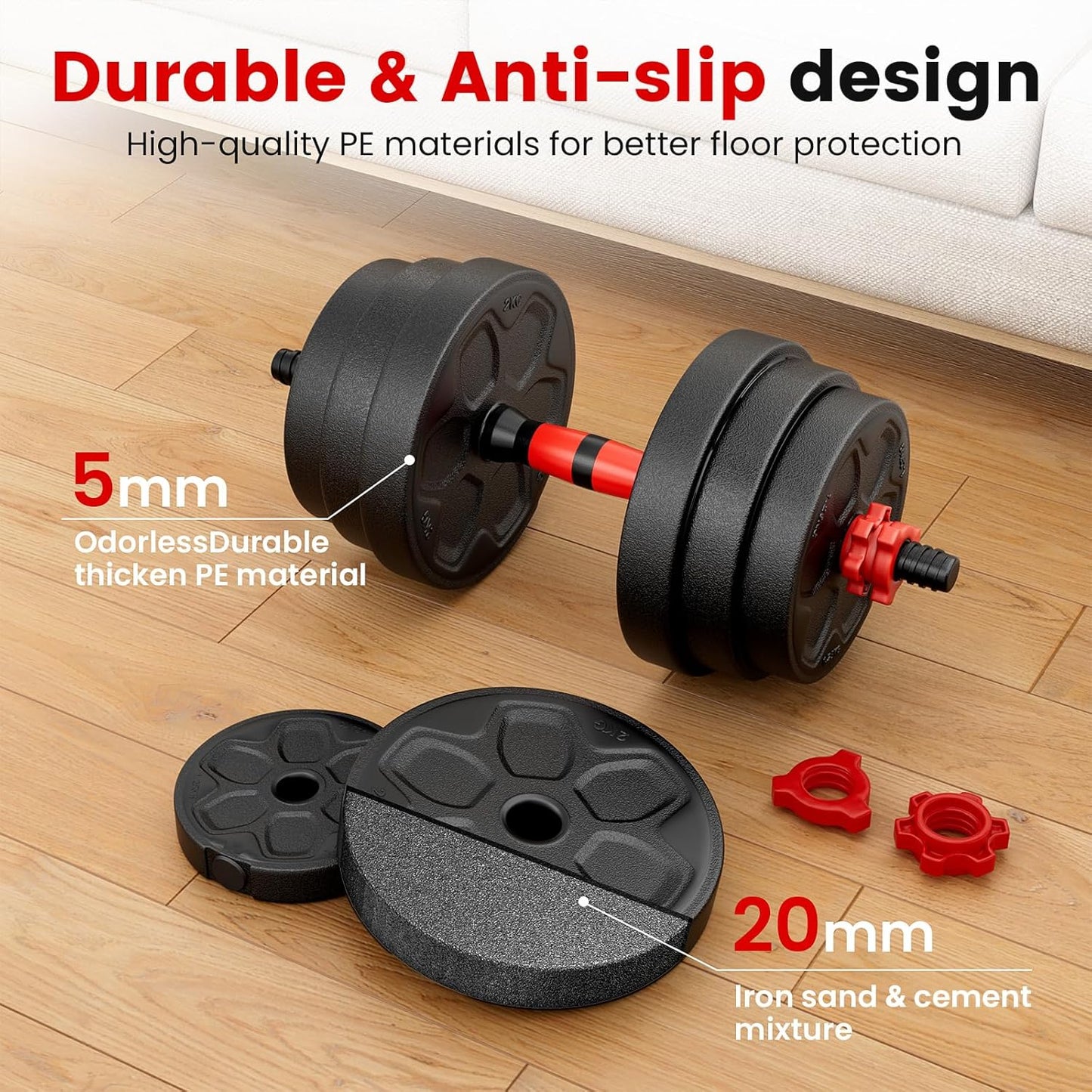 4-in-1 Adjustable Dumbbell Set