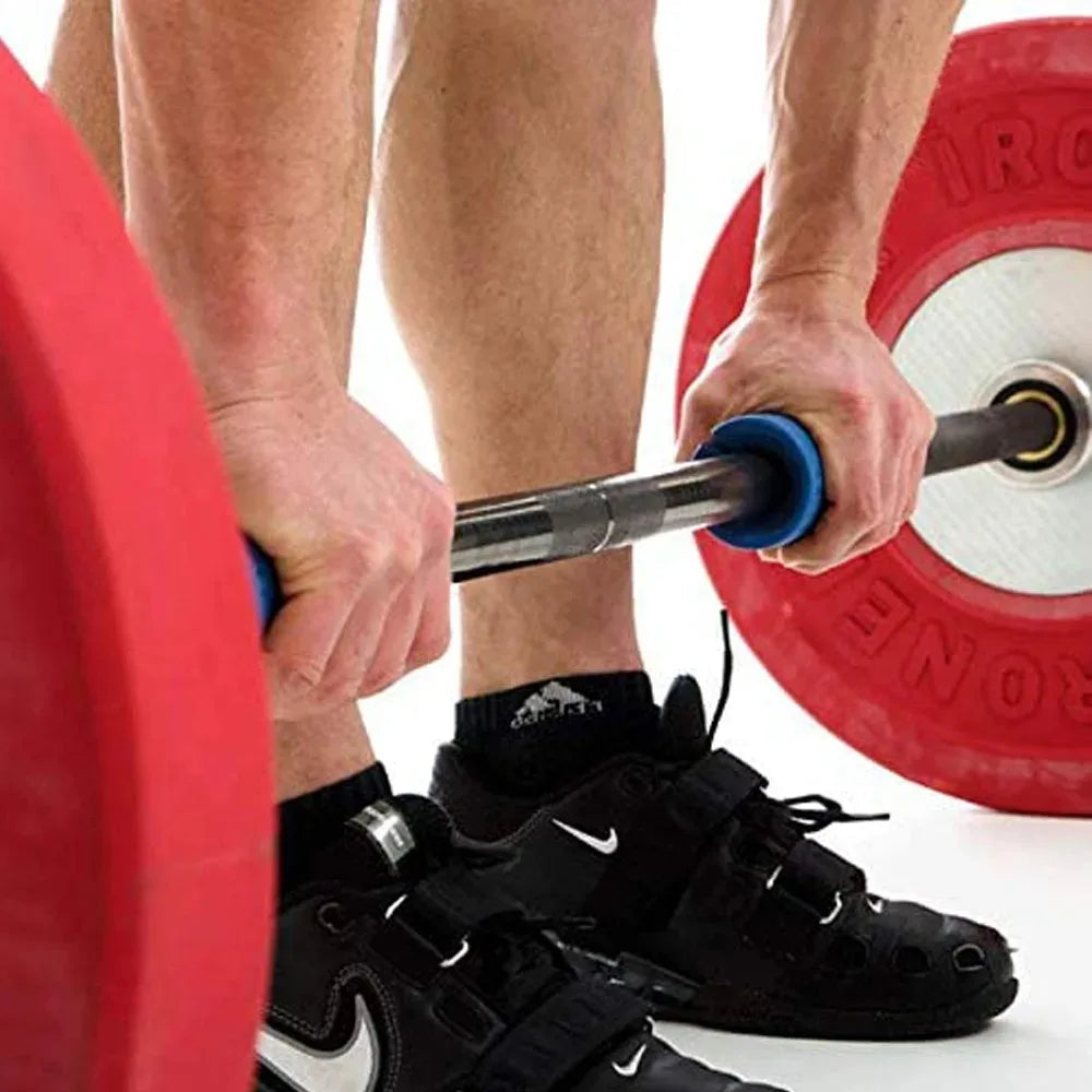 2PC Dumbbell Barbell Grips Bar Handles Silicone Antislip Protect Pad for Pull up Weightlifting Support Gym Body Building Workout